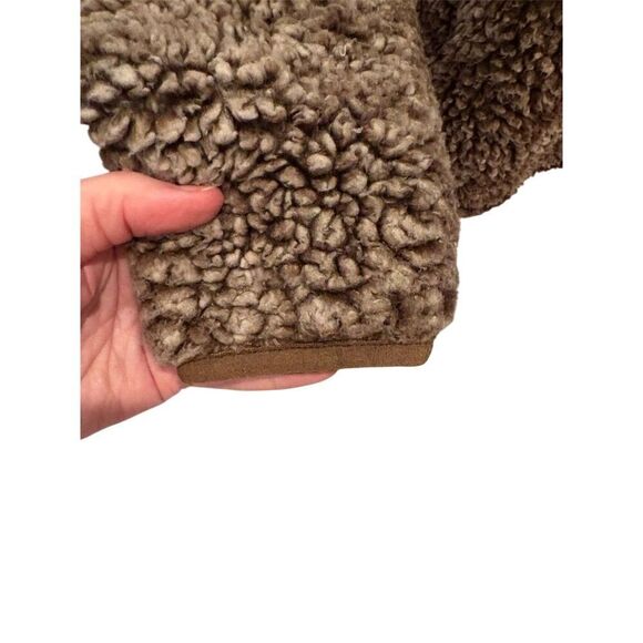 Simply Southern Women's Sherpa Pullover Jacket Brown Size L Standard Casual Zip - Picture 4 of 11